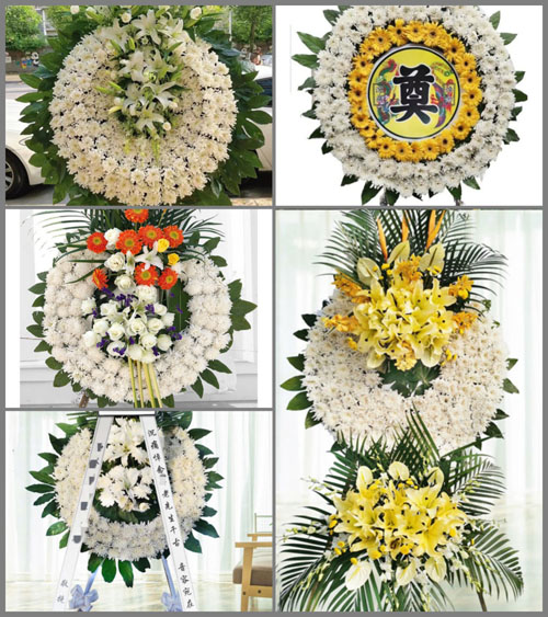 山东莱芜莱城区牛泉镇鹿毛埠村花圈速递